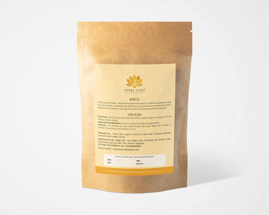 Shree vidhi Jangali Haldi Powder for Face & Skin care – 50g