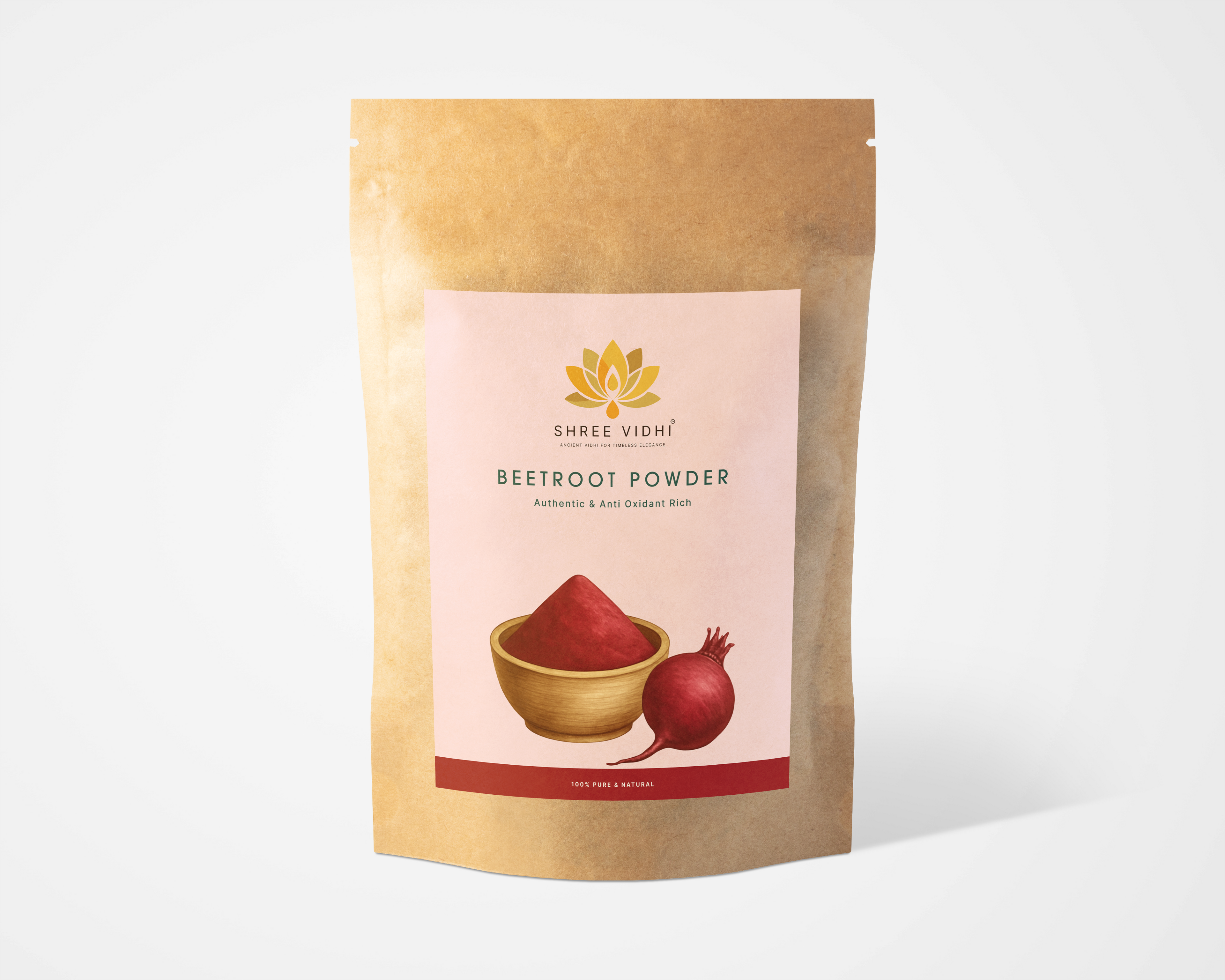 Shree vidhi Pure & Natural Beetroot Powder for Pinkish, Glowing, Shiny Skin - 100g