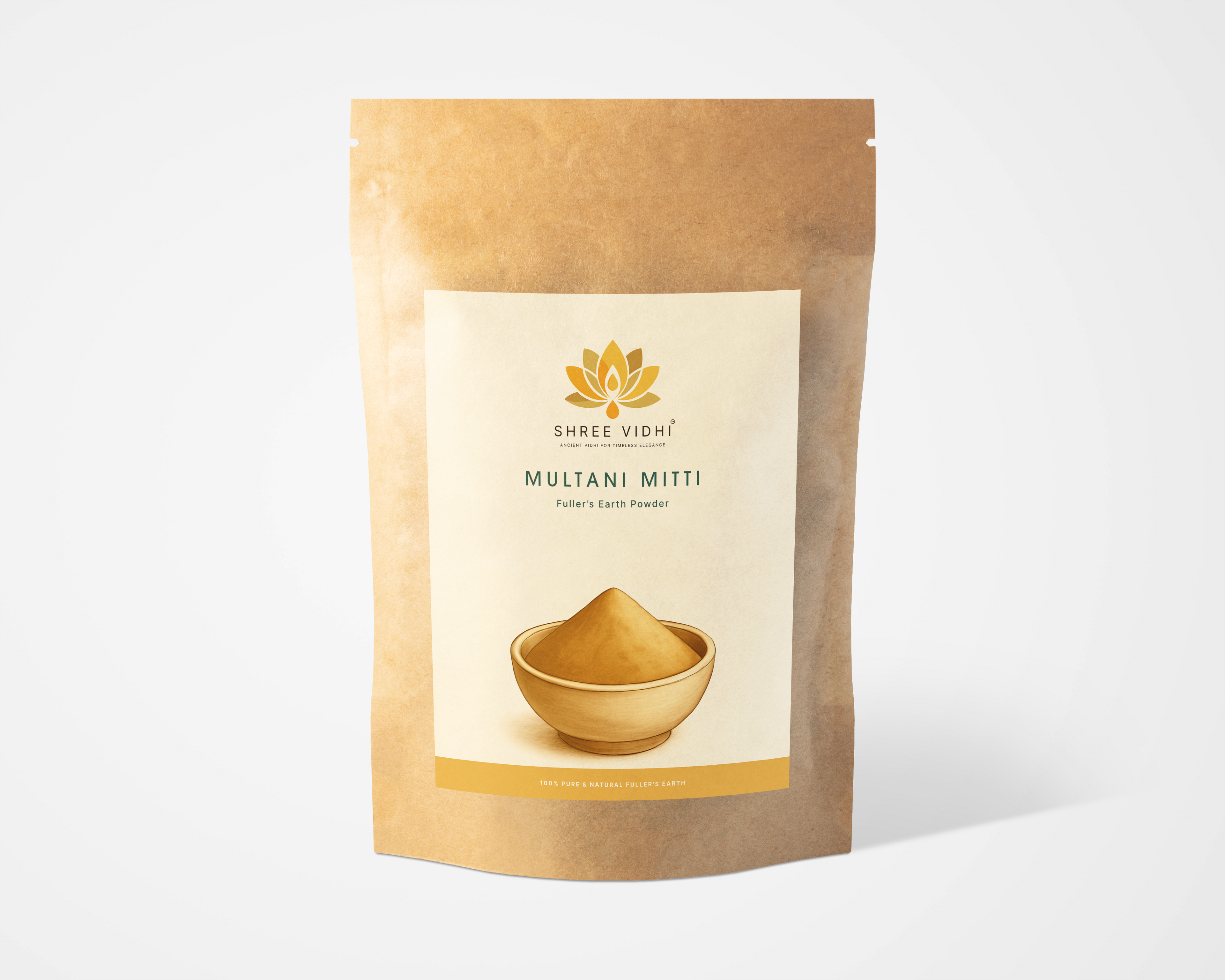 shree vidhi 100% Pure Natural & Organic Multani Mitti Powder For Skin & Hair Care - 100 g
