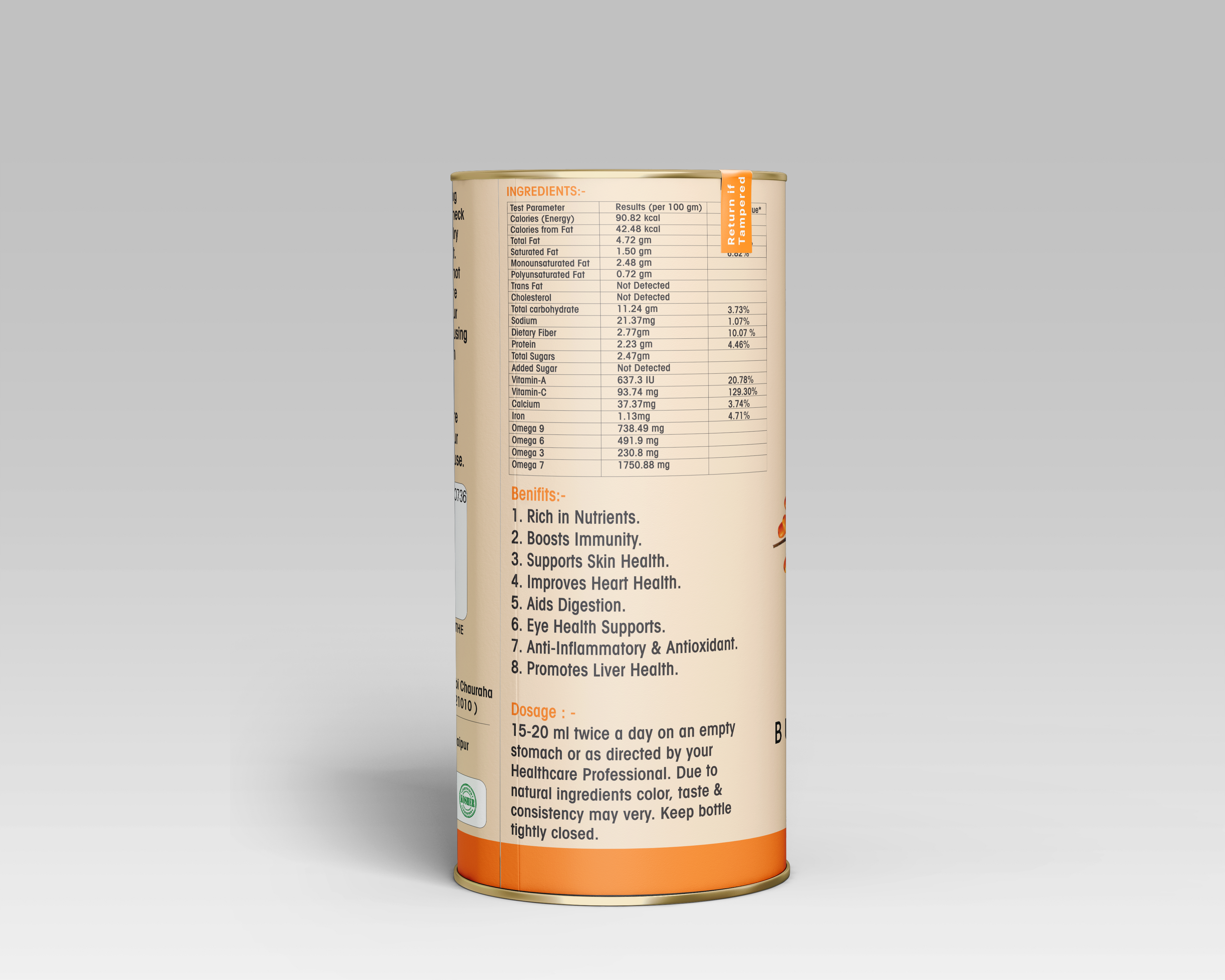 Shree vidhi | Seabuckthorn pulp | Dietary supplement - 500ml